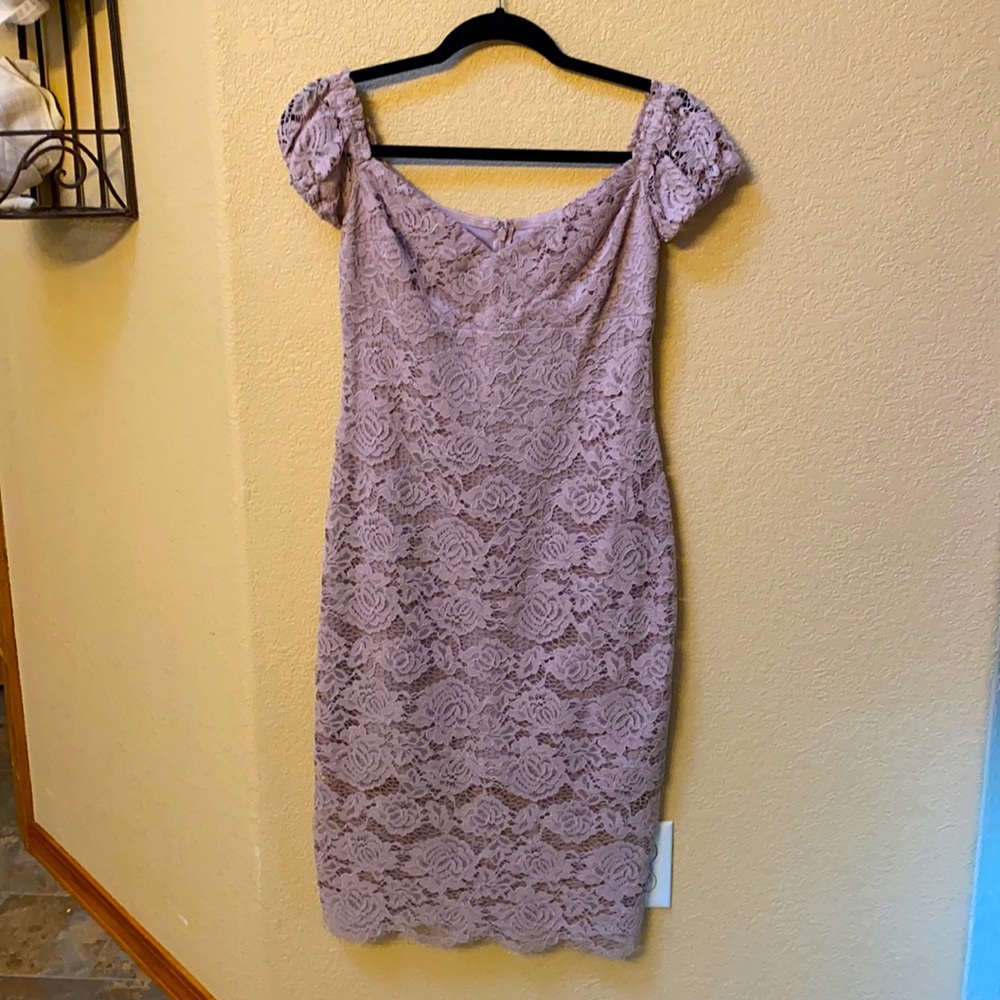 NWT Express Dress Mauve with lace Size 4